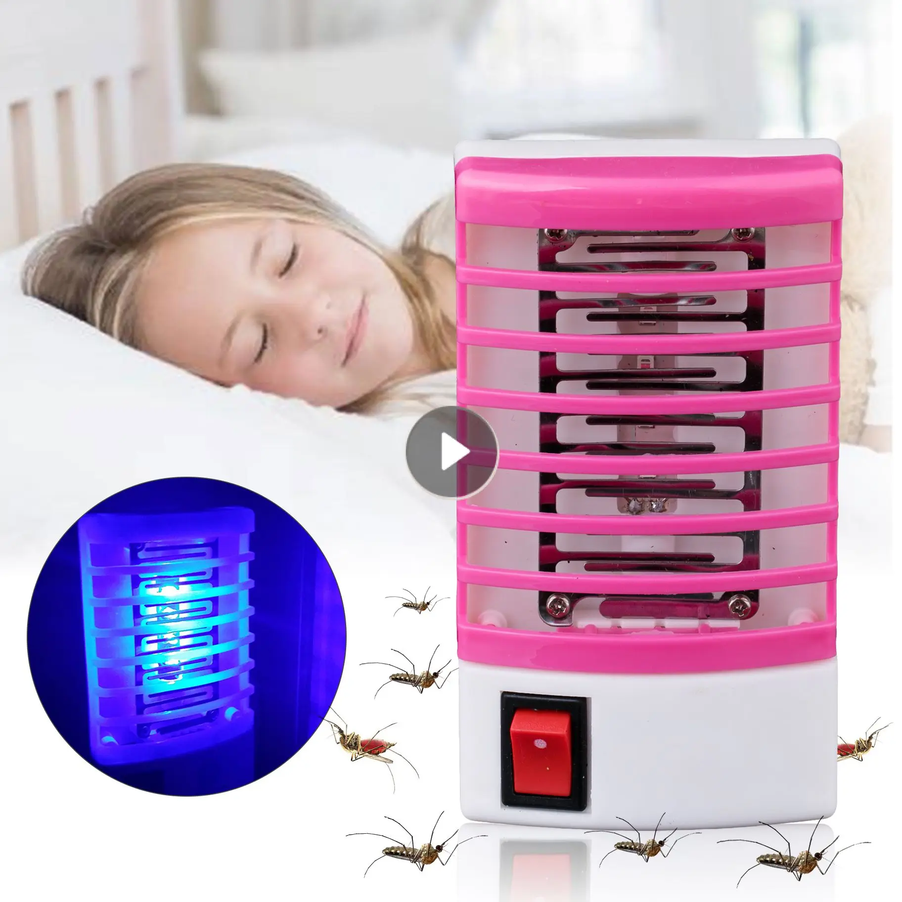 Mosquito Killer Lamp Mini Night Light 220v/110v Electronic Trap No Smell Rechargeable Mosquito Lamp Led Sensor Insect Repellent