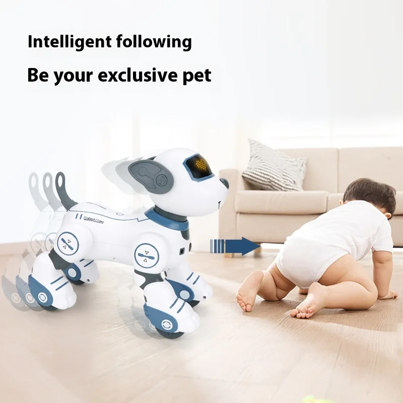 Giocattoli per cani Robot intelligenti per bambini Rc l'animale domestico carino può spostare e ballare il regalo di compleanno dei bambini del Robot del compagno dell'animale domestico del cane elettronico