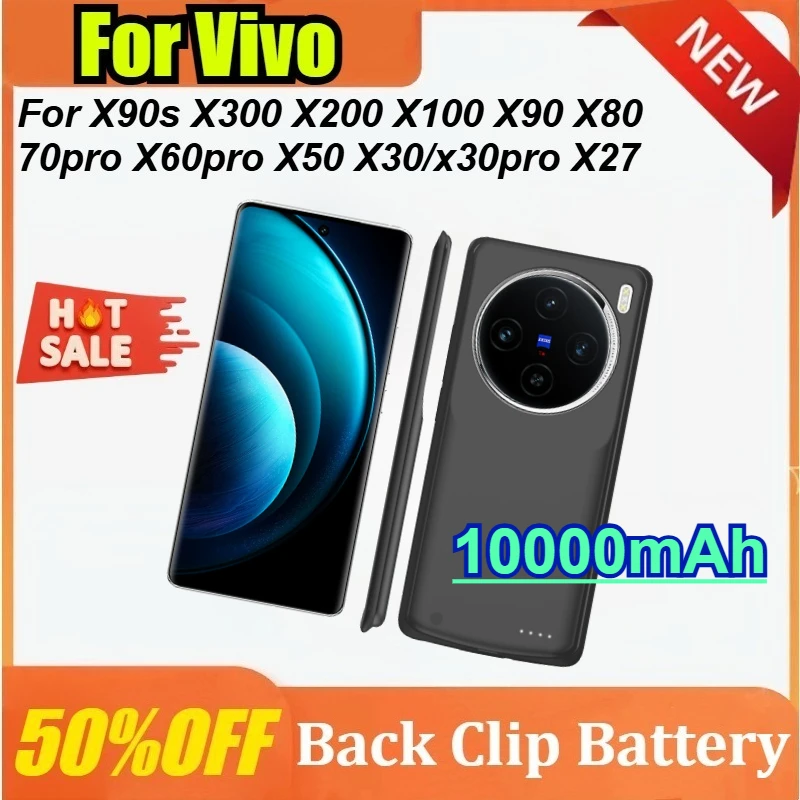 

10000mAh Battery Charger Case for Vivo X90s X300 X200 X100 X90 X80 70pro X60pro X50 X30/x30pro X27 Portable Charger Power Bank