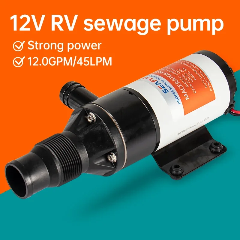 boat water pump yacht narrow horizontal automatic bilge pump suction pump induction drainage DC 12V