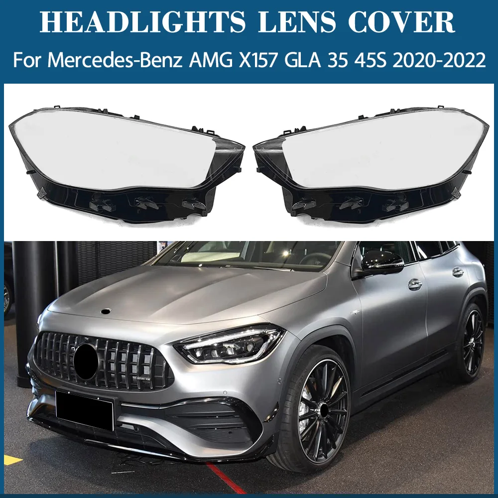 

Headlamp Cover Transparent Lampshade Lamp Shade Headlight Shell For Mercedes-Benz AMG X157 GLA 35 45S 2020 2021 2022