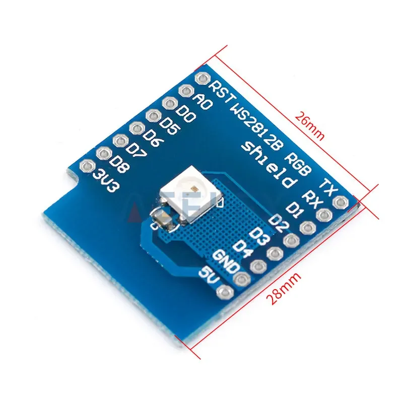 1pcs WS2812B RGB SHIELD for WeMos D1 mini BMP180