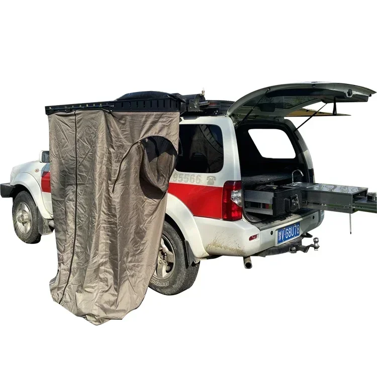 Hot Sale Camping Shower Tent for Car Vehicle Mounted Toilet Change Room Shower Tent Side Awning Shelter Tent Storage Bag for Car