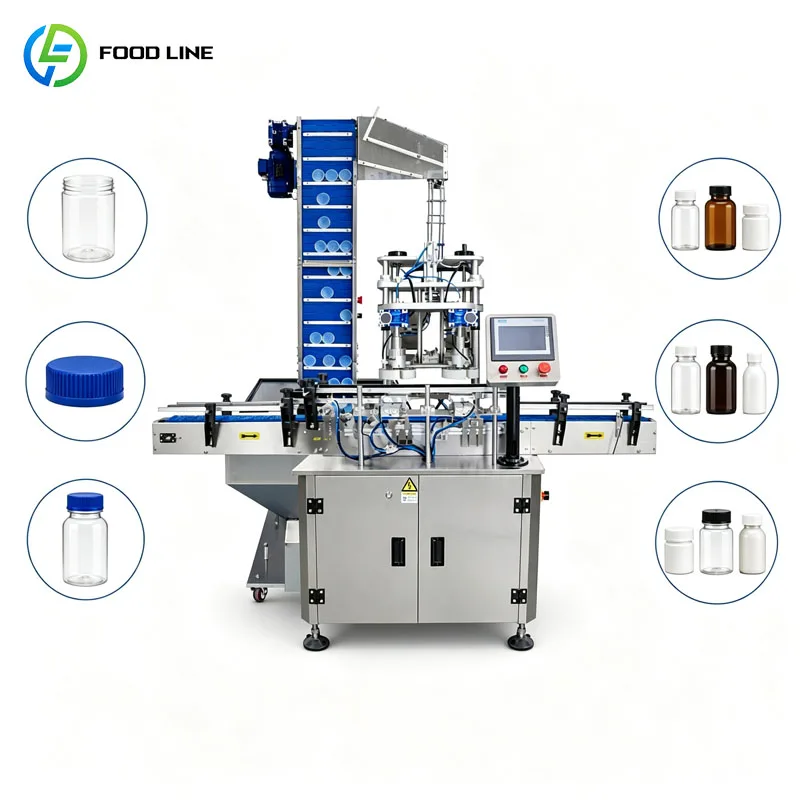 Automatic Bottle Screw Capper Machine Rotary Capping System Packaging Customized