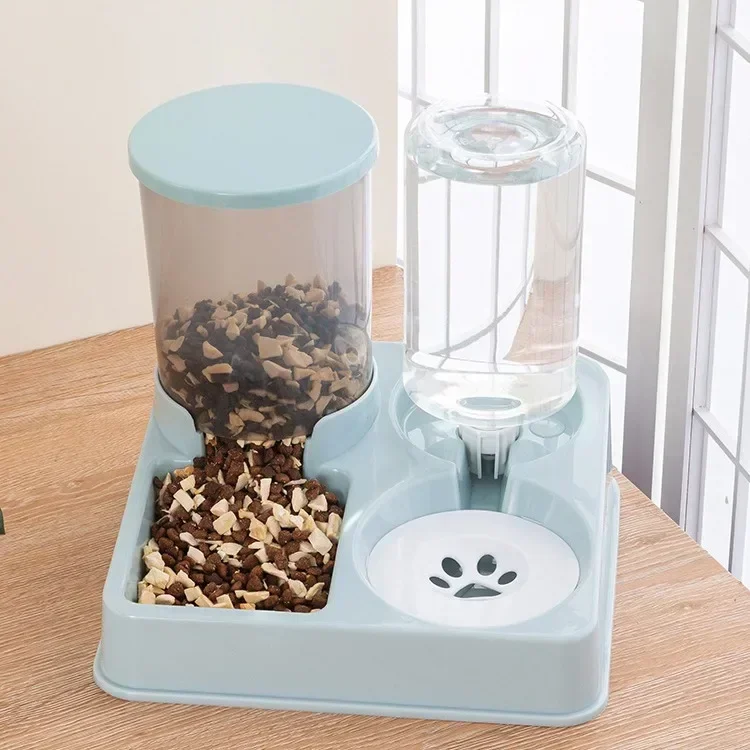 Cat Bowl Automatic Water Dispenser Feeding Device Integrated Non Wet Mouth Anti Overturning Food Bowl Cat Food Bowl Pet Use