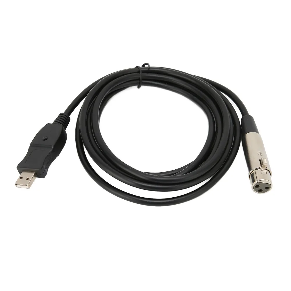 

Low Noise USB to XLR Microphone Cable Plug and Play 9.8ft Studio Audio Mic Connector USB Mic Cable Live Broadcast