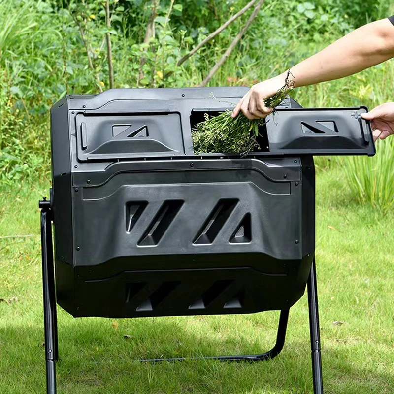 

160L Compost Bin Garden Tipping Bucket Outdoor Compost Box Bucket Corrosion Preventive Aerobic Fermentation Kitchen Waste