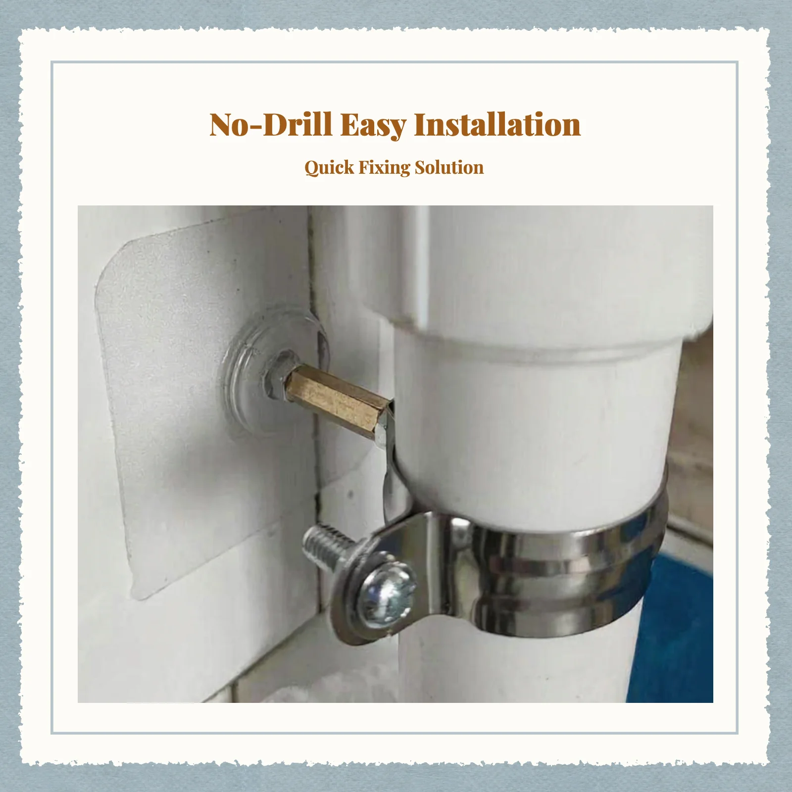 

Adjustable Stainless Steel Clamp for Home Plumbing