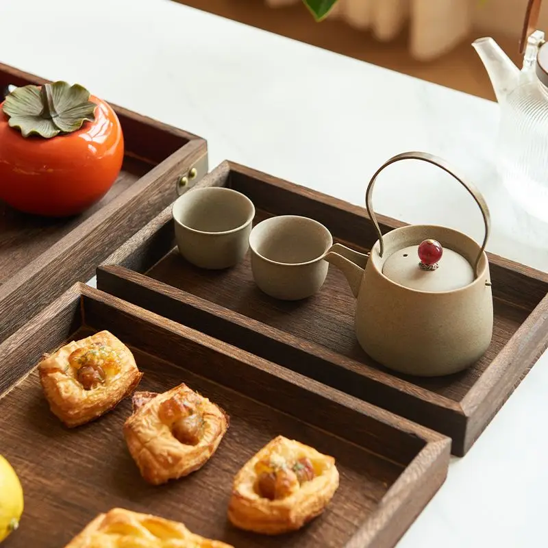 

Поднос для китайского чая из дерева павловнии — универсальная тарелка для закусок для послеобеденного чая, поднос для кипячения сухофруктов и плиты