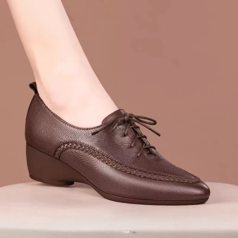 Lace-Up Chunky Heel…