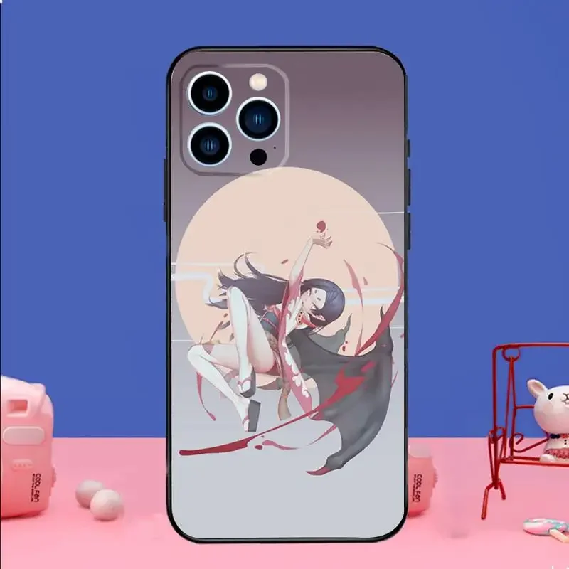 O-Onmyoji Game Phone Case For iPhone 15 14 13 12 11 Pro Max Xs Xr X 7 8 Plus 12 13 Mini Silicone Black Cover