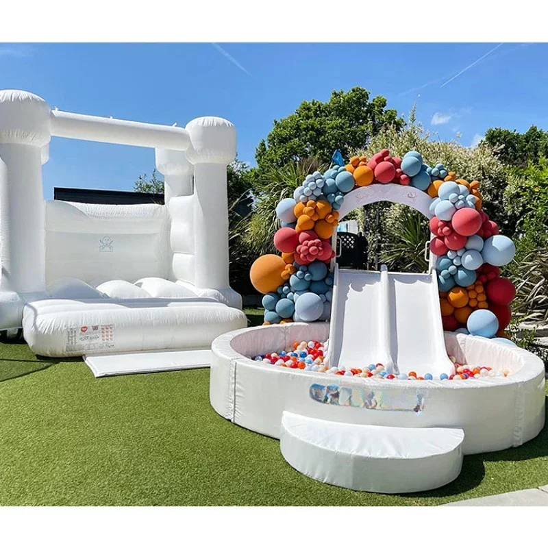 Hot salesHot sale ball pit playground Large Square Indoor Commerical Party Kids Soft Play Equipment Foam White Ball Pit With Sli