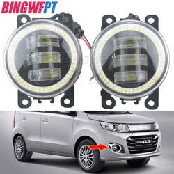 NEW Led Fog Lamp Angel Eye Driving Lights for Suzuki Wagon R  Wagon R Stingray MH23S MH34S 2014 2015 2016 2017 Cut-Line Lens