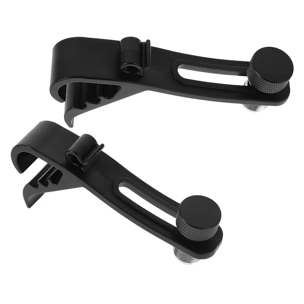 

2 шт. клипсы для микрофона для барабанов, регулируемое амортизирующее крепление для микрофона на обод барабана, прочный металлический пластиковый держатель для микрофона.