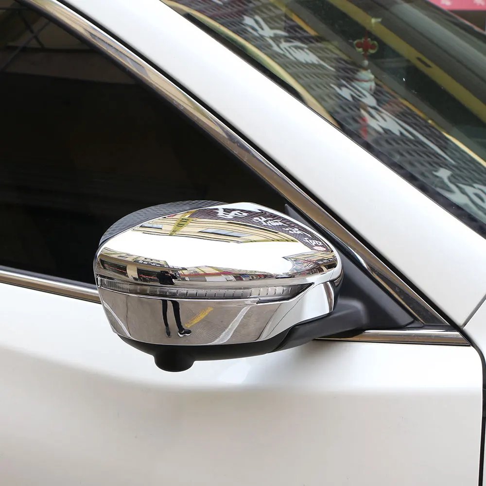 ABS Chrome Rear View Side Door Mirror Cover Trim Car Styling for Nissan Qashqai J11 X-Trail T32 2015-2022