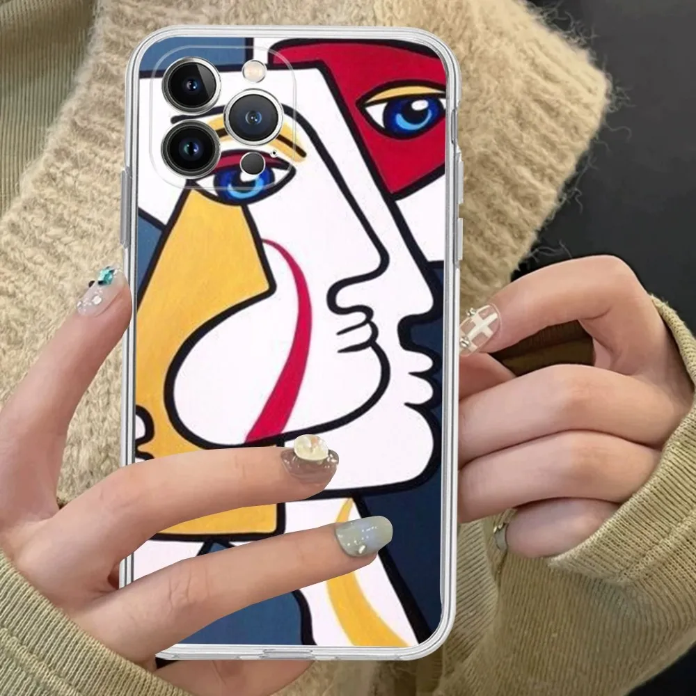 Abstract Vintage Painting Pablo Picasso Phone Case Silicone Soft For Iphone 16 15 14 13 12 11 Pro Mini XS MAX Plus X Cover