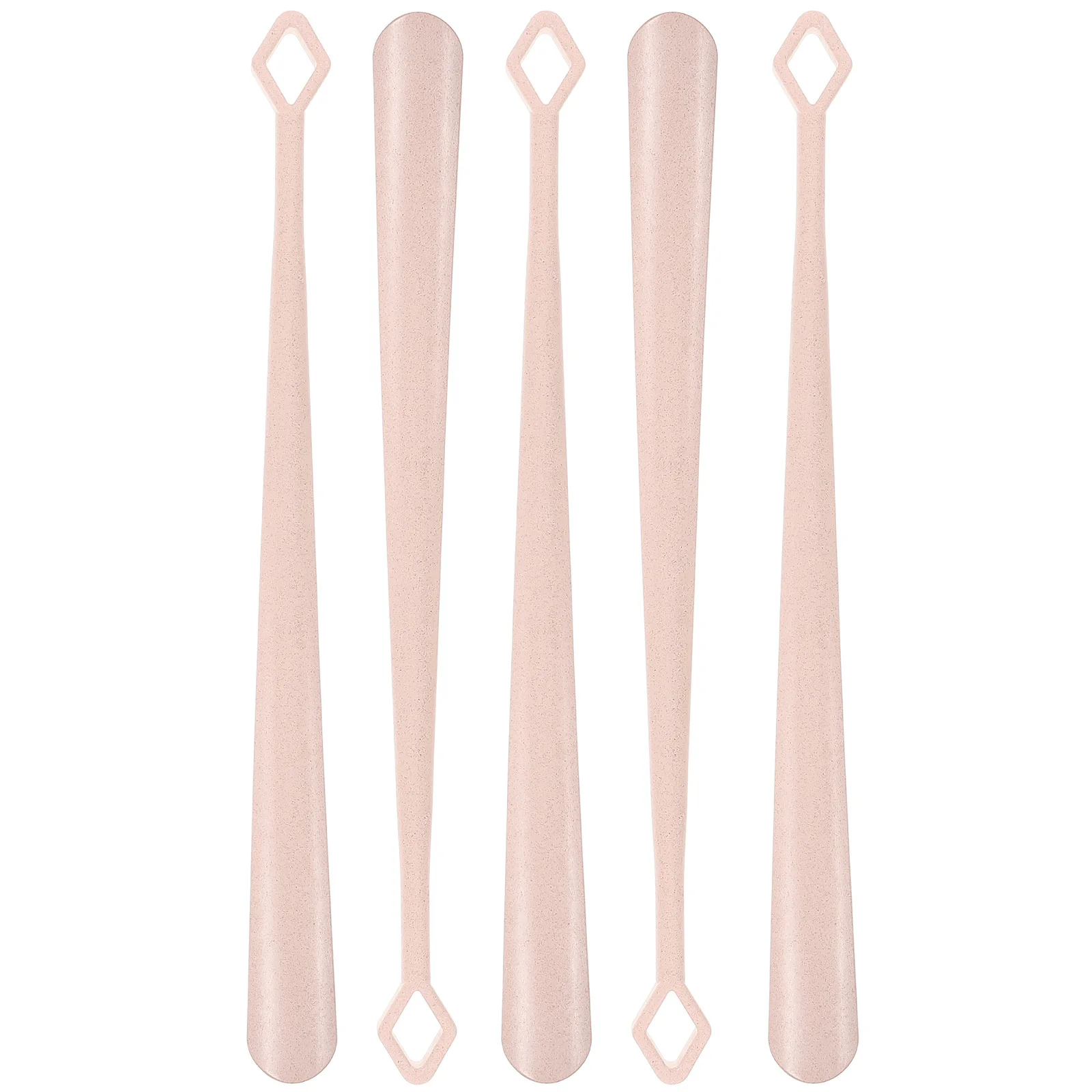 

5pcs Long Handle Horn Shoe Helper Stick For Boots Travel Shoehorn Tool Wheat Fiber Shoe Spoon For Men Women Seniors