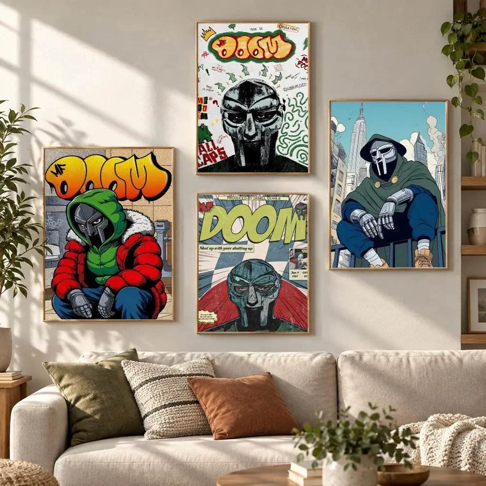M-MF Doom Rapper Singer Poster HD Waterproof Aesthetic Wall For Home Decor Trendy Durable Easy To Apply Art
