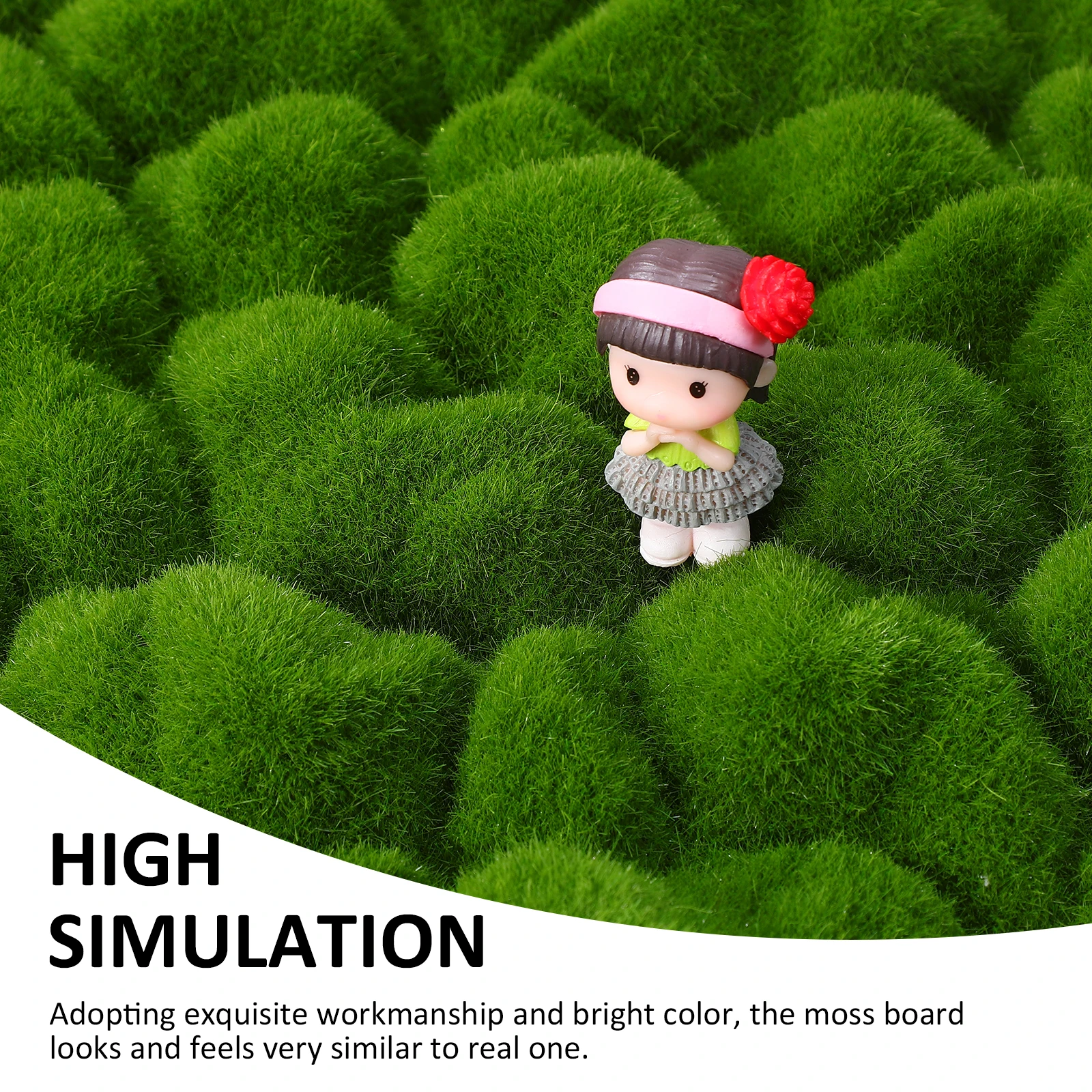 

Artificial Moss Decor Faux Moss Wall Decor High Simulation Greenery Panel DIY Crafts Indoor Home Coffee Shop Bookstore