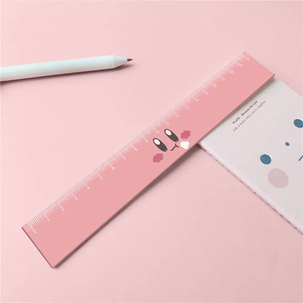 

Акриловая линейка с милой звездой Кирби для студентов, милая корейская версия, универсальная простая художественная линейка, канцелярские принадлежности для рисования для студентов