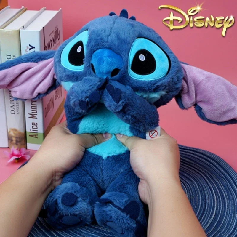 Hot Selling Authentic Disney Stitch Breathe Led Music Plush Doll Action Figure Lilo Stitch Doll For Baby Sleeping Accompany Toys