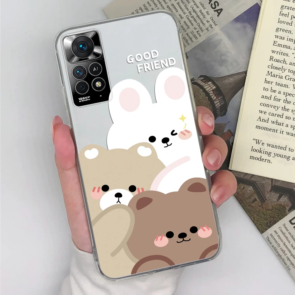 Clear Case For Xiaomi Redmi Note 11 Pro 11E Pro 11 Pro+ Cute Cat Soft Coque Protective Cover For Note11Pro 11EPro 11Pro+ Funda