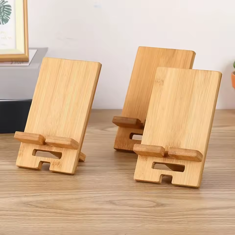 데스크탑 대나무 휴대폰 거치대
