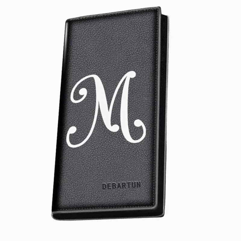 Elegant fancy letter M design style Men's Long Wallets Business Stylish Printing Design Casual Use Christmas Valentine's Father'