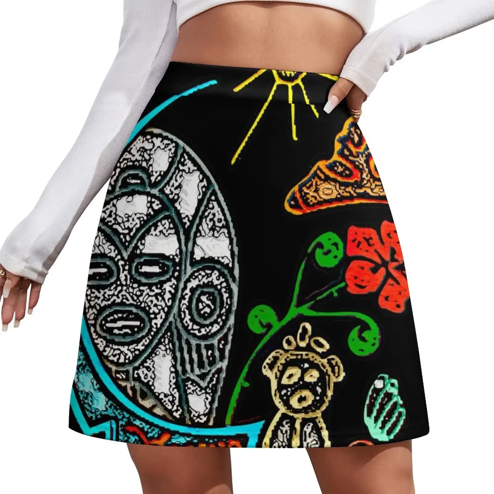 

Atabey Goddess Taino Symbols Puerto Rico Mini Skirt japanese kawaii clothes luxury clothes women kawaii skirt japanese style