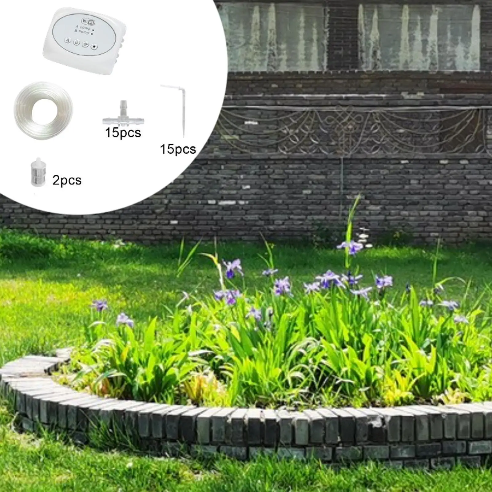 مجموعة الري بالتنقيط الأوتوماتيكية الذكية DIY خرطوم 10 أمتار لمضخة الدفيئة المزدوجة