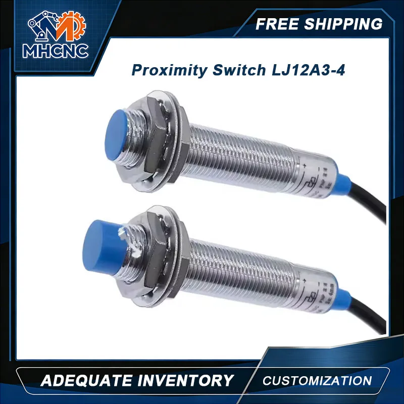

MHCNC LJ12A3 M12 Inductive Proximity Sensor IP67 Waterproof NPN PNP NO NC 6-36V Embedded Proximity Switch