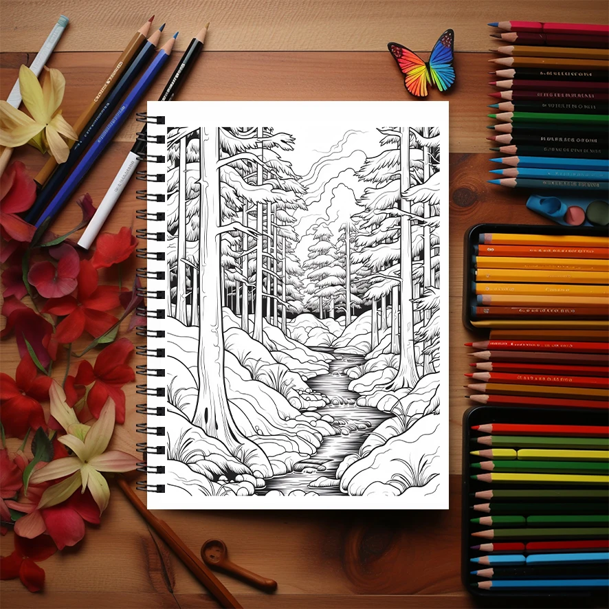 Enchanted Forest Coloring Book - 8.3×11.2 Inches, 22 Pages. Excellent for Enchanting Relaxation, Stress view 5