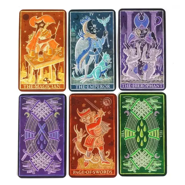 12x7 Cm Trionfi Della Luna Full Spectrum Tarot 78 Pcs Cards