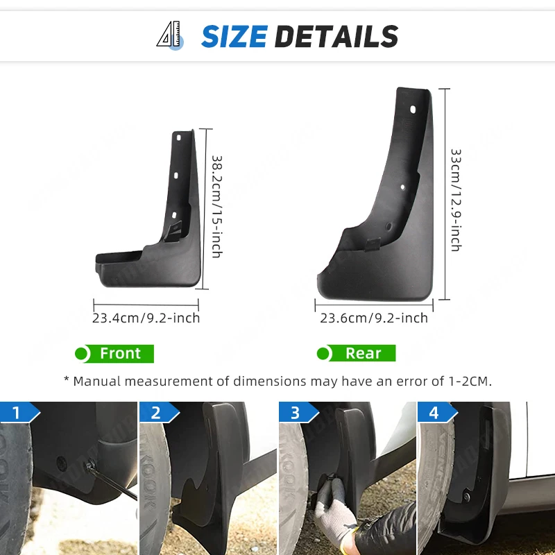 For Nissan X-Trail T31 2008-2013 Xtrail Splash Guards Mud Flap Mudguards Fender 2009 2010 2011 2012 Set Molded Car Mud Flaps