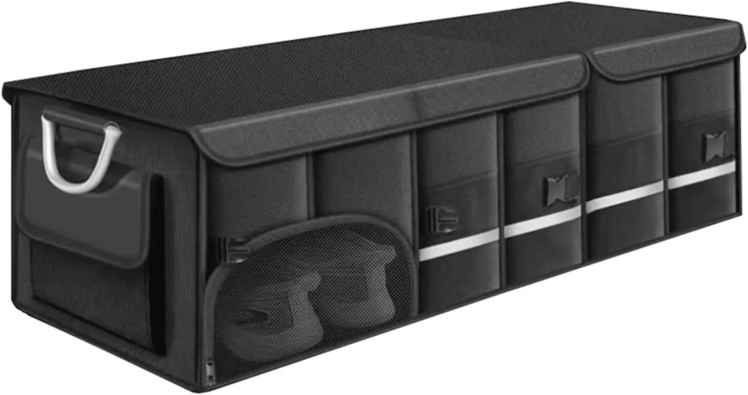 

Collapsible Car Trunk Organizer, Multi-Compartment SUV Trunk Storage for Accessories (JB-90)