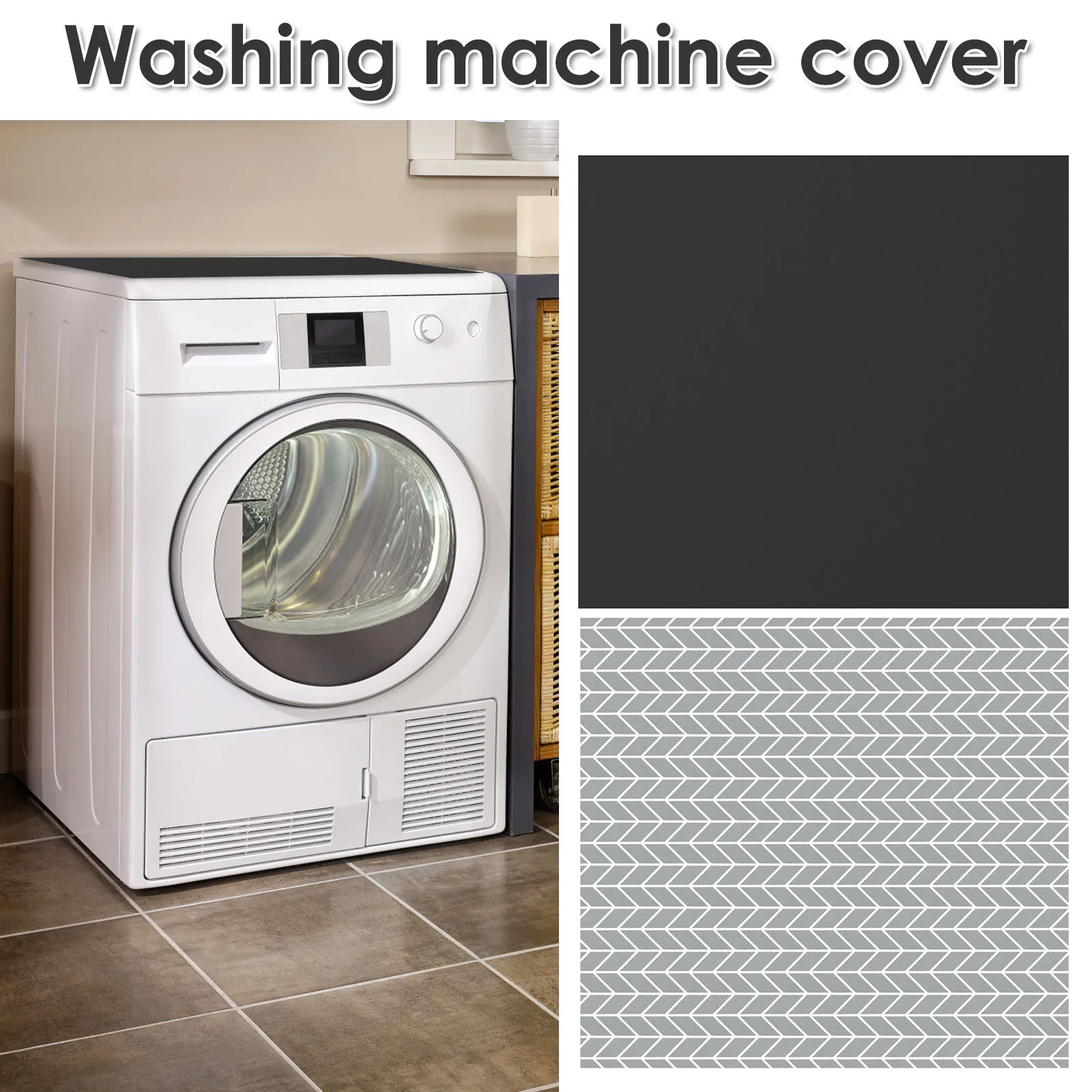 

2Pcs Washer and Dryer Covers Diatomite Washer Top Protector Anti Slip Washing Machine Cover Dustproof Washer Dryer Top Covers