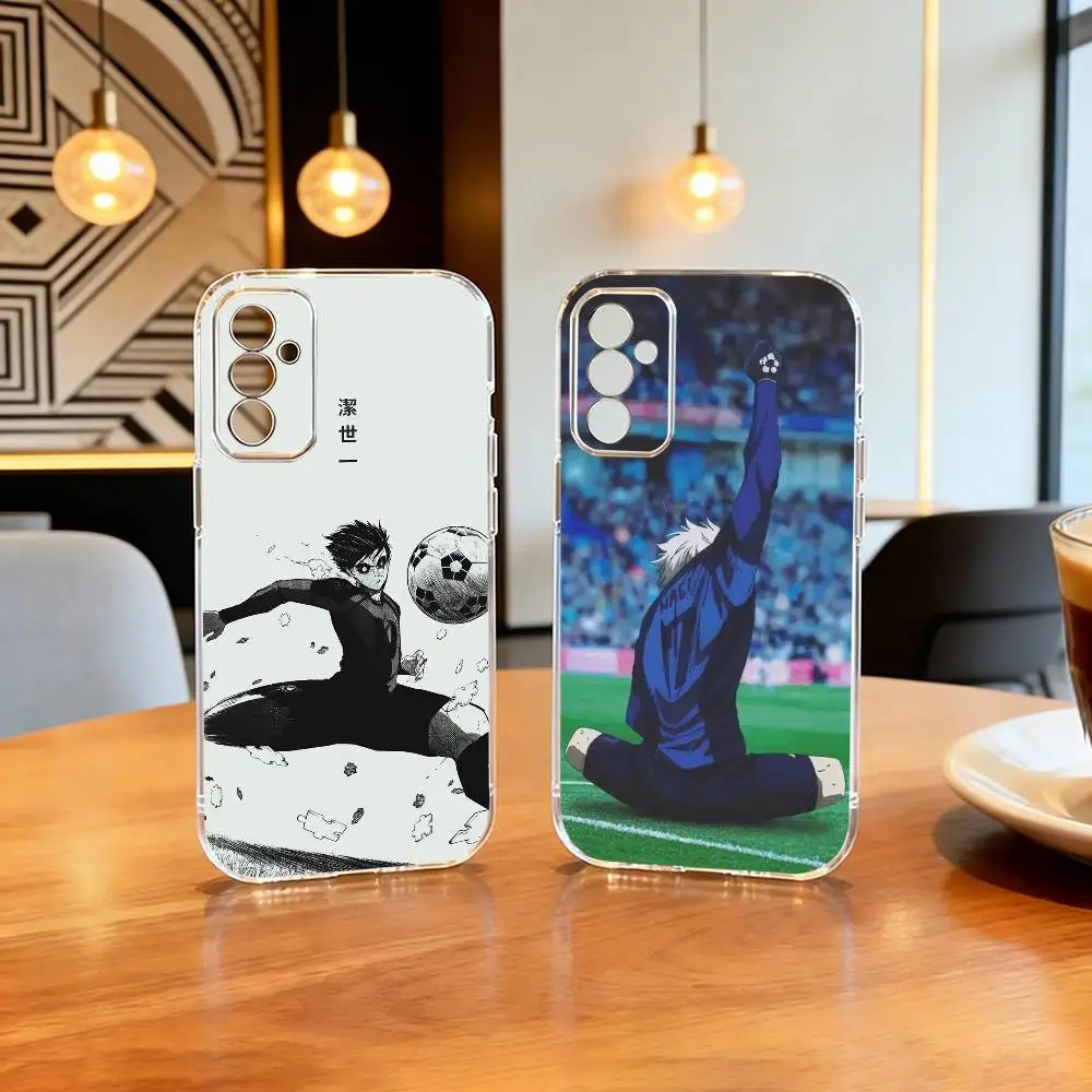 

Anime B-blue L-Lock Phone Case For SamsungA10,12,20,21S,30,31,40,50,51,52,70,71 Transparent Cover