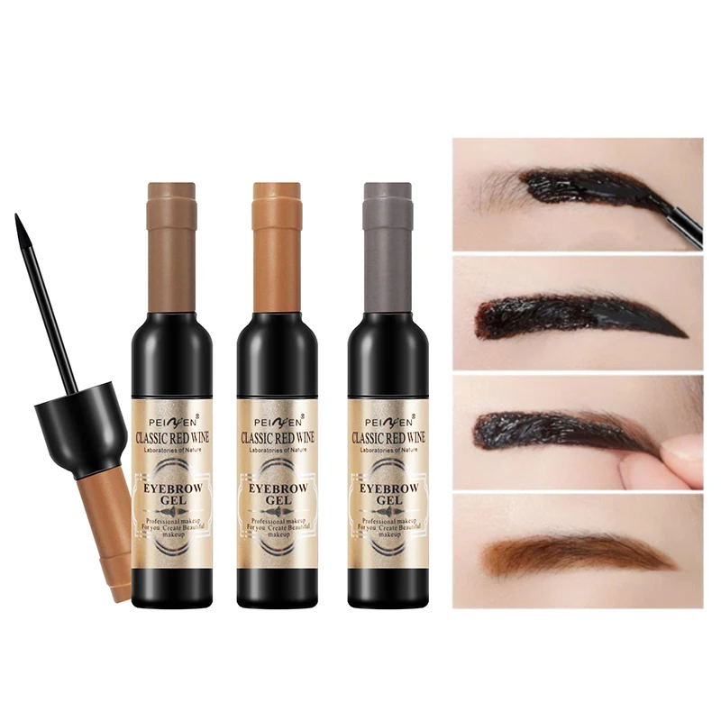 3 Colors Eyebrow Tattoo Gel Eyebrow Tint Cosmetics Eyebrows Makeup Natural Long Lasting Waterproof Liquid Eye Brow Gel Brow Lift