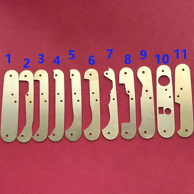 11종 나이프 오리지널 액세서리 황동 라이너 스페이서 파티션 라이닝 91MM 스위스 아미 나이프 DIY 제작 교체용 스플린트