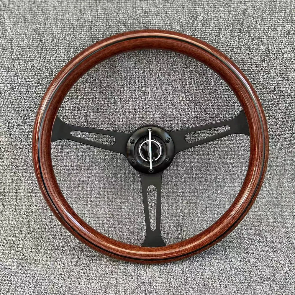 

Car Universal Modification 15 Inch 380MM ABS Peach Wood Steering Wheel Racing Sports Quick Release Steering Wheel