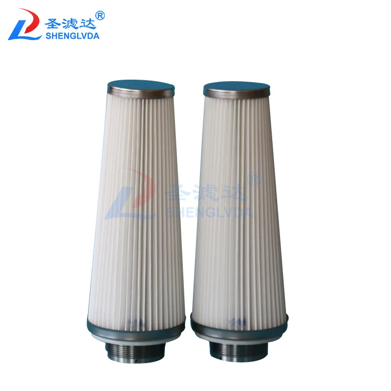 Stainless Steel Small Dedusting Filter Cartridge Film-covered Conical Dedusting Filter Cartridge Anti-static Filter Element