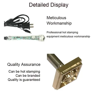 المحمولة المحمولة الساخنة ختم آلة تنقش ختم مقبض كهربائي أداة برونز الجلود لتخصيص الأختام النحاسية أفضل 10 آلة ختم أسماء المبيعات - No3