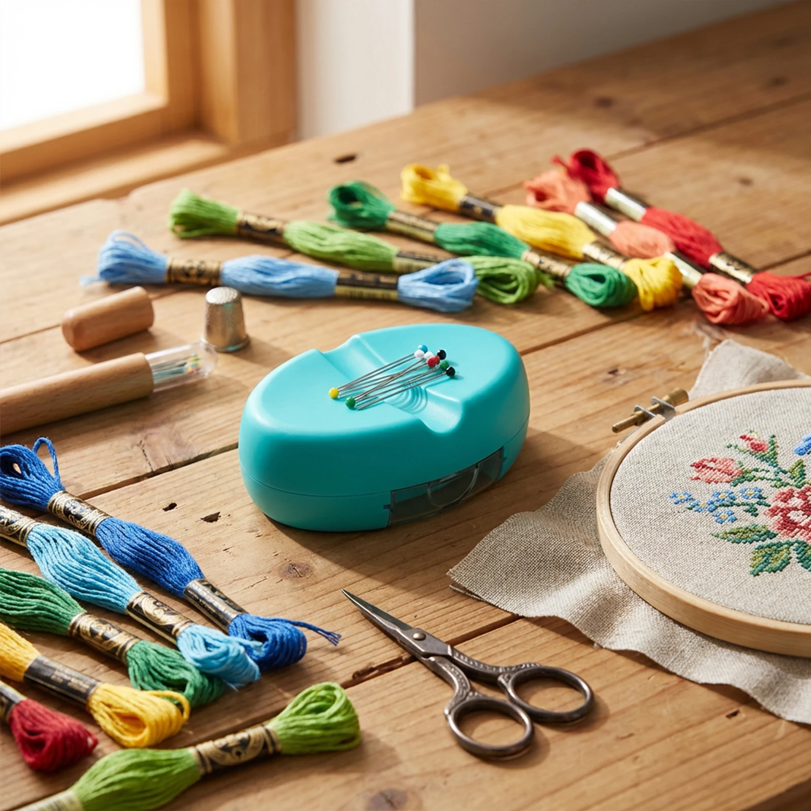 Sewing Pin Cushion - Magnetic Sewing Pincushion with Strong Magnet