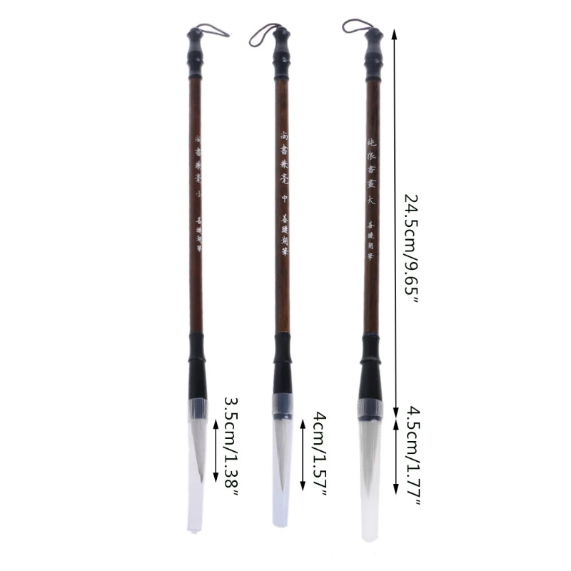 Pluma pinceles caligrafía China, pincel escritura oveja madera, 1 ud.