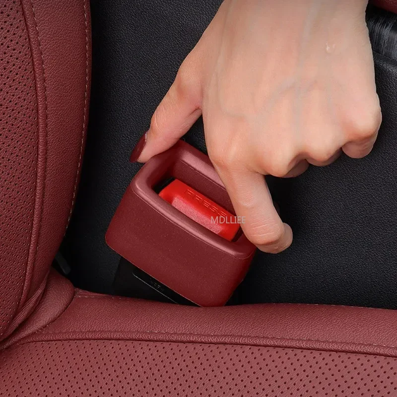 Car Seat Belt Buckle Cover Universal Car Safety Belt Anchor Socket EVA Anti-collision Protection Cover Car Interior Modification