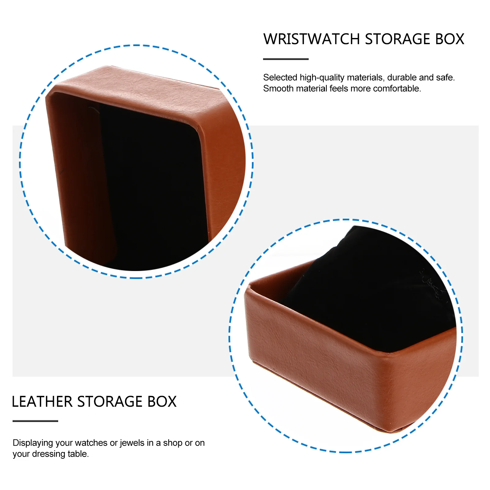 

Watch Box for Store Presentation Watches Wristwatch Storage Box Jewelry Organizer Case PU Display Case