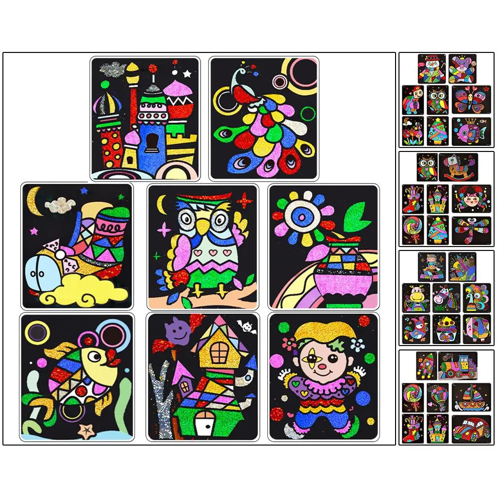 Aprendizagem desenho brinquedos diy transferência adesivo pintura artesanato prancheta
