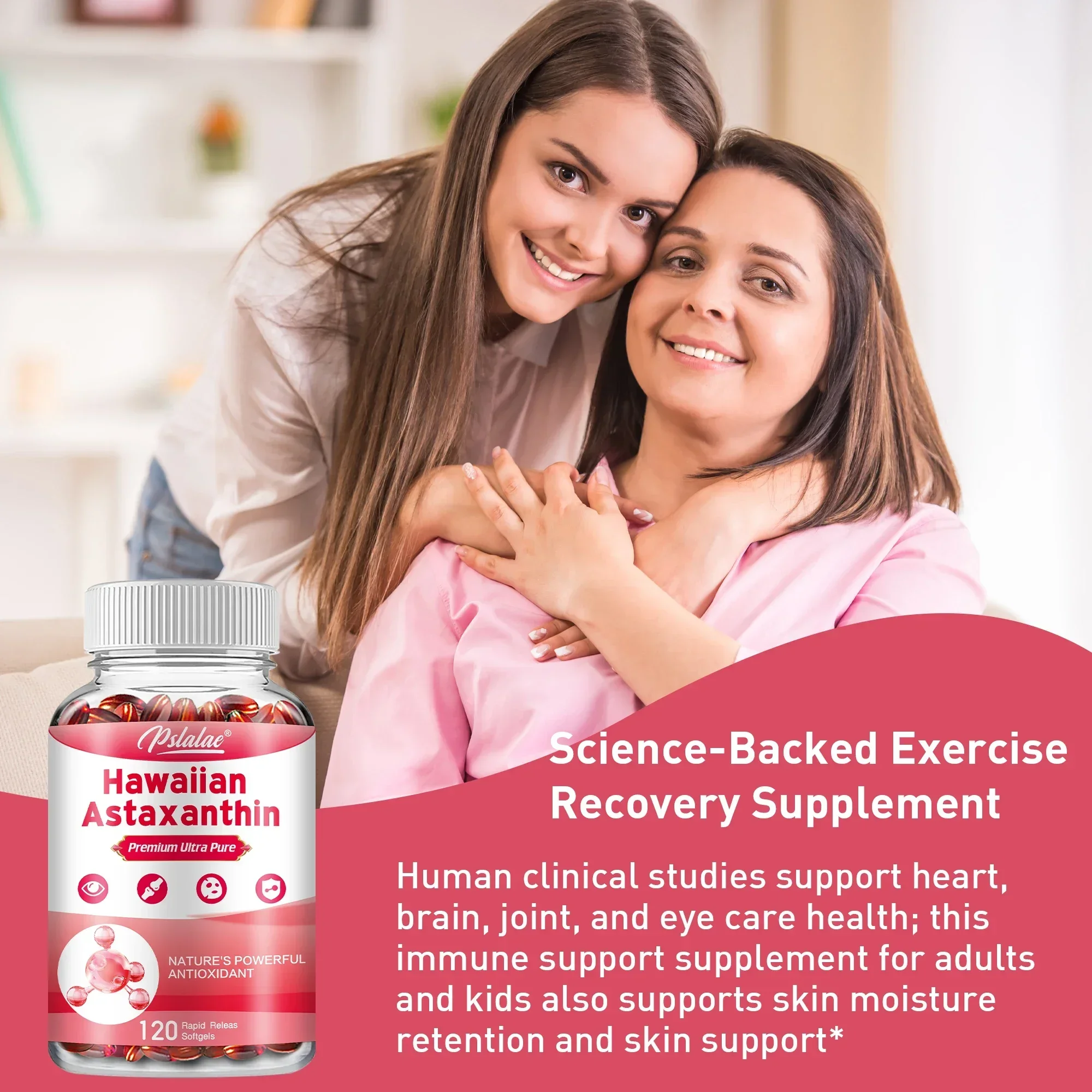 Astaxanthin - Supports Memory, Joint, Heart, Brain Cell Health, Made in The USA