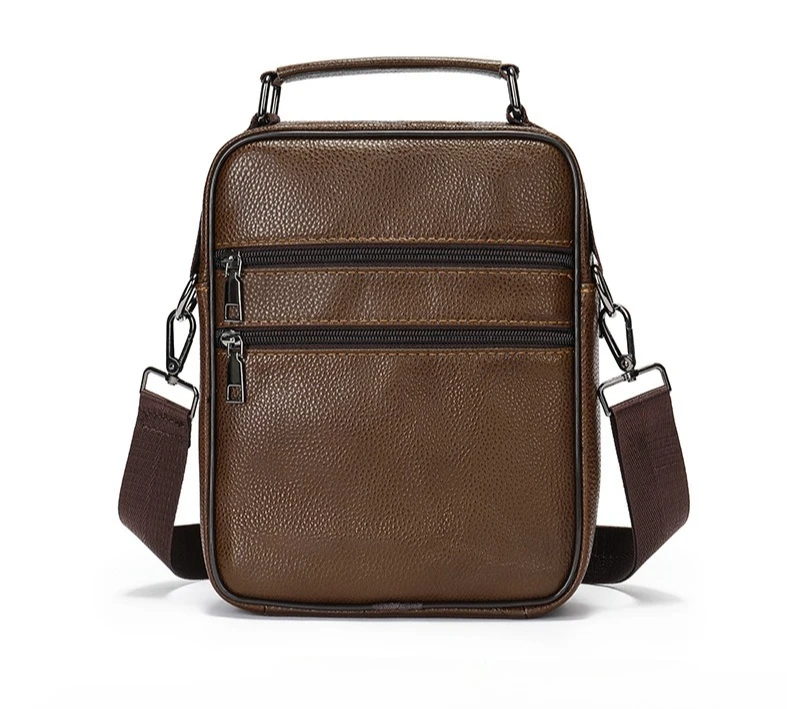 New Vintage Men's Single-shoulder Bag - Large Capacity Casual Small Crossbody Bag - Multi-functional Business Crossbody Bag