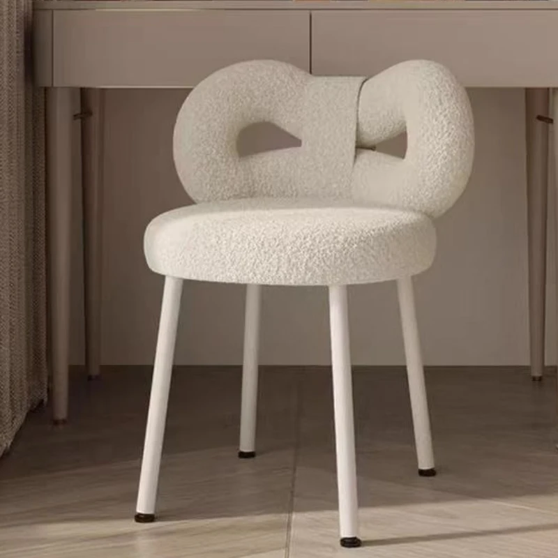 كراسي ماكياج مريحة كرسي غرفة المعيشة المنزلية مضمد مسند الظهر البراز اكسسوارات غرفة نوم فاخرة الاسترخاء الأثاث الناعم #4